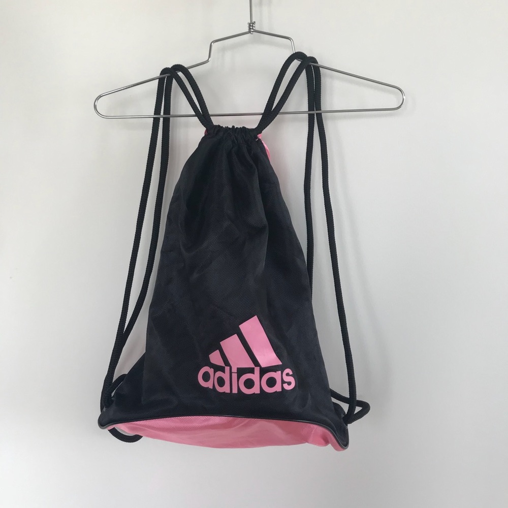 Two tone black and pink  adidas bag
